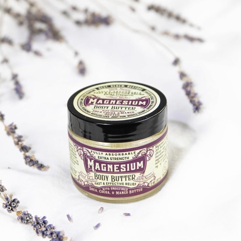 skincare product canister with a vintage-style label