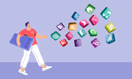 Featured image for the article "9 top app design trends for 2021"