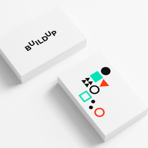 Colorful abstract simple shapes logo design