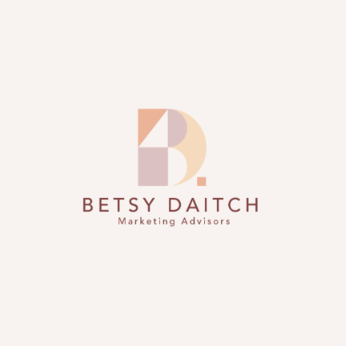 branding design in shades of pink, maroon and peach