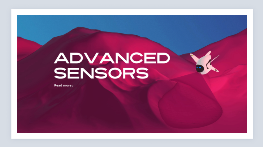 Banner ad design with 3D abstract colors
