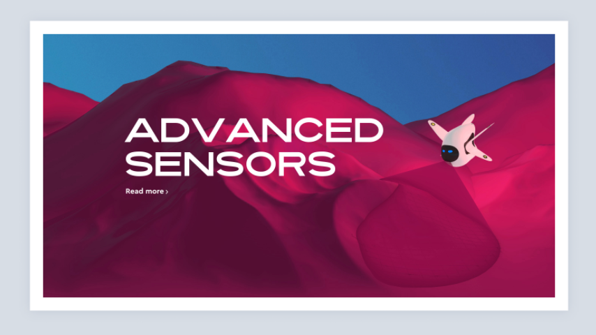 Banner ad design with 3D abstract colors