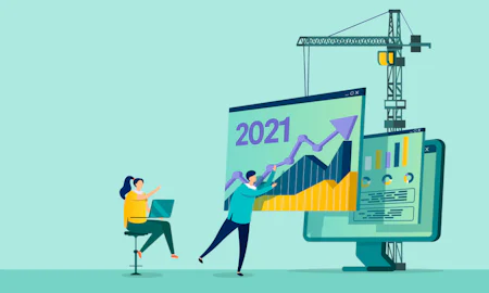 Featured image for the article "9 stunning web design trends for 2021"