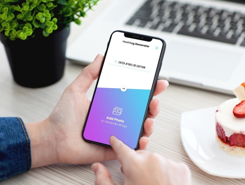 app design with angled design element