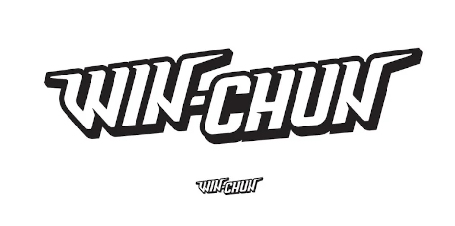 Hand-lettered logo design with sharp angles