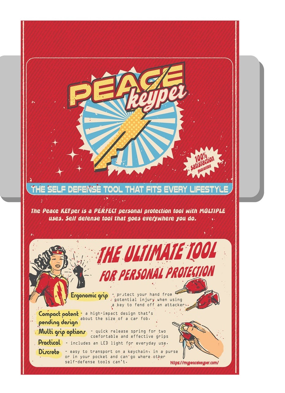 Vintage comic book inspired packaging design