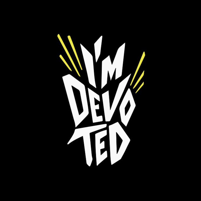 T-shirt hand-lettering design with sharp angles