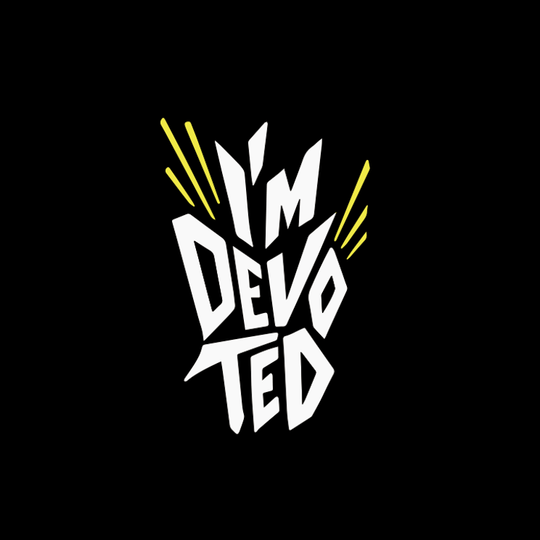 T-shirt hand-lettering design with sharp angles