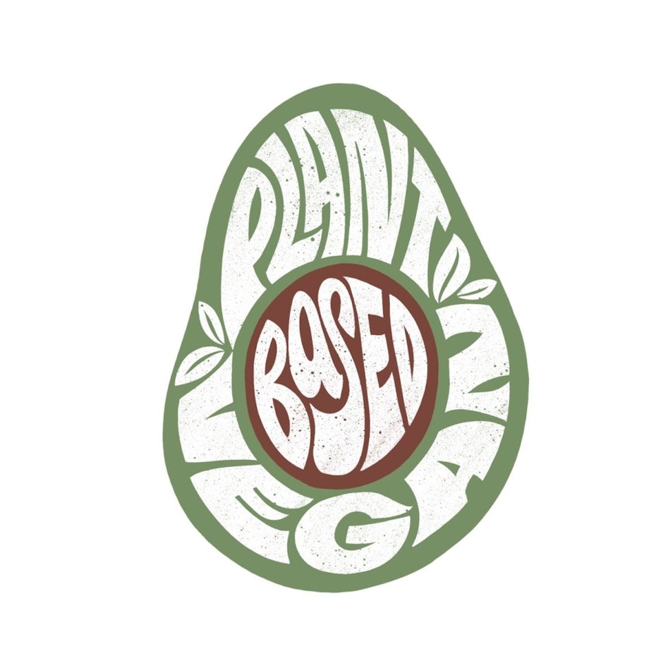 70s style hand-lettering for vegan t-shirt