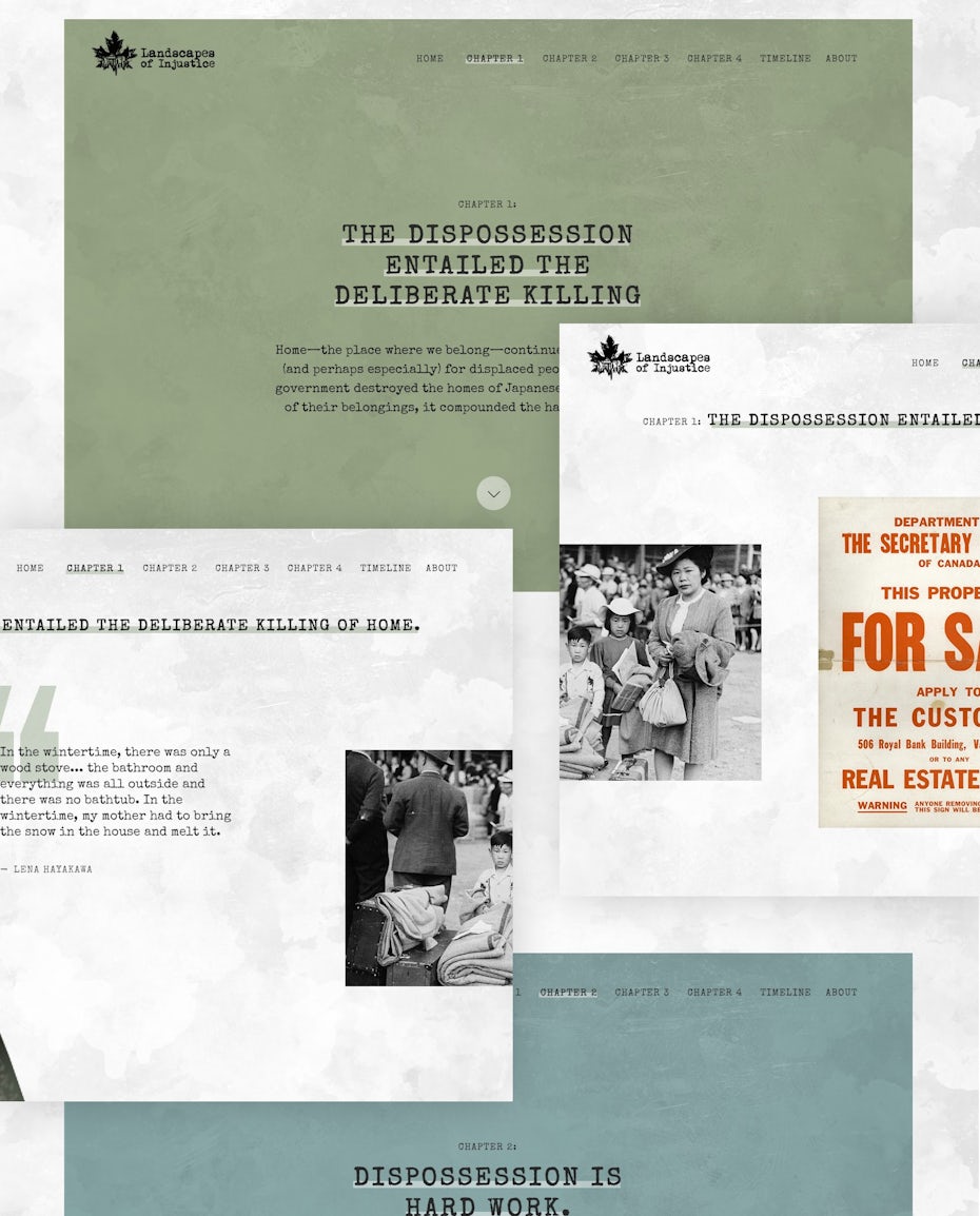 Historical web page design made to look like old pages