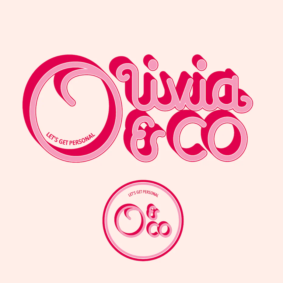 Hand-lettered wordmark logo design with solid shadows