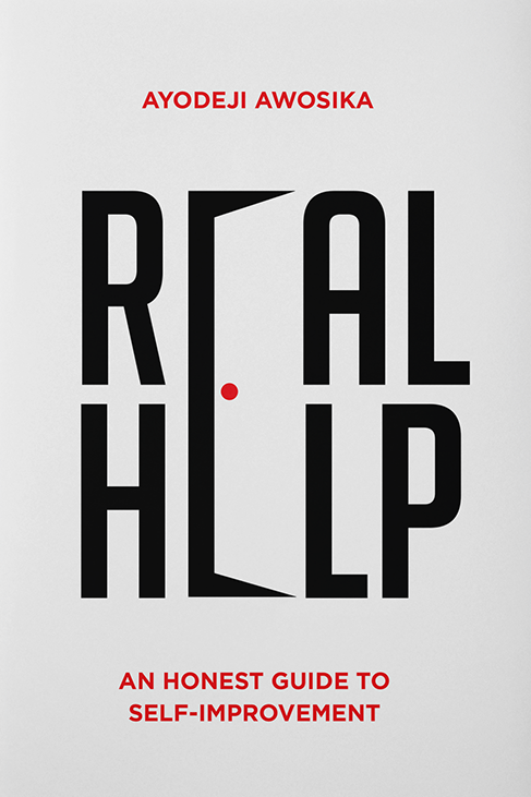 white book cover with black text and an abstract door within the text