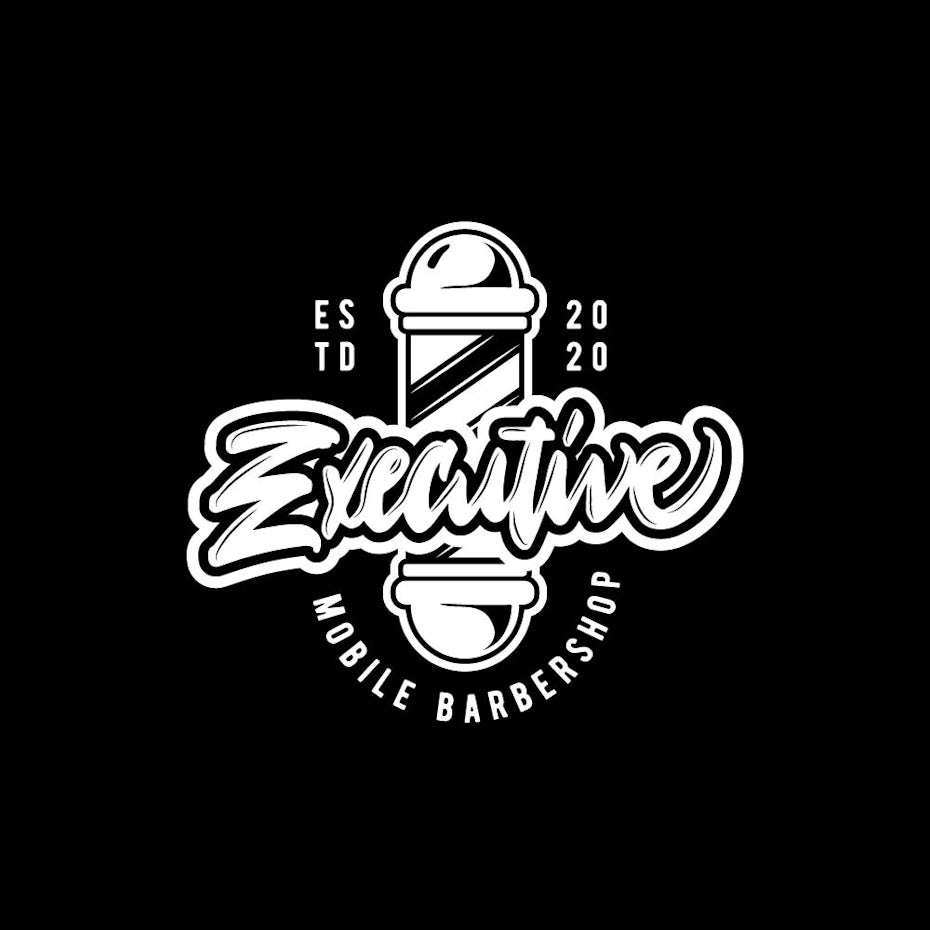 Hand-lettered logo design with sharp angles