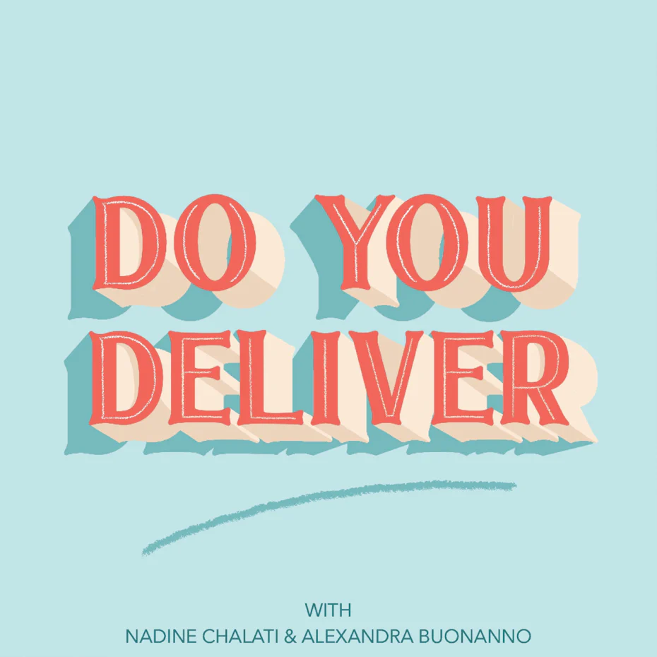Hand-lettered podcast cover design