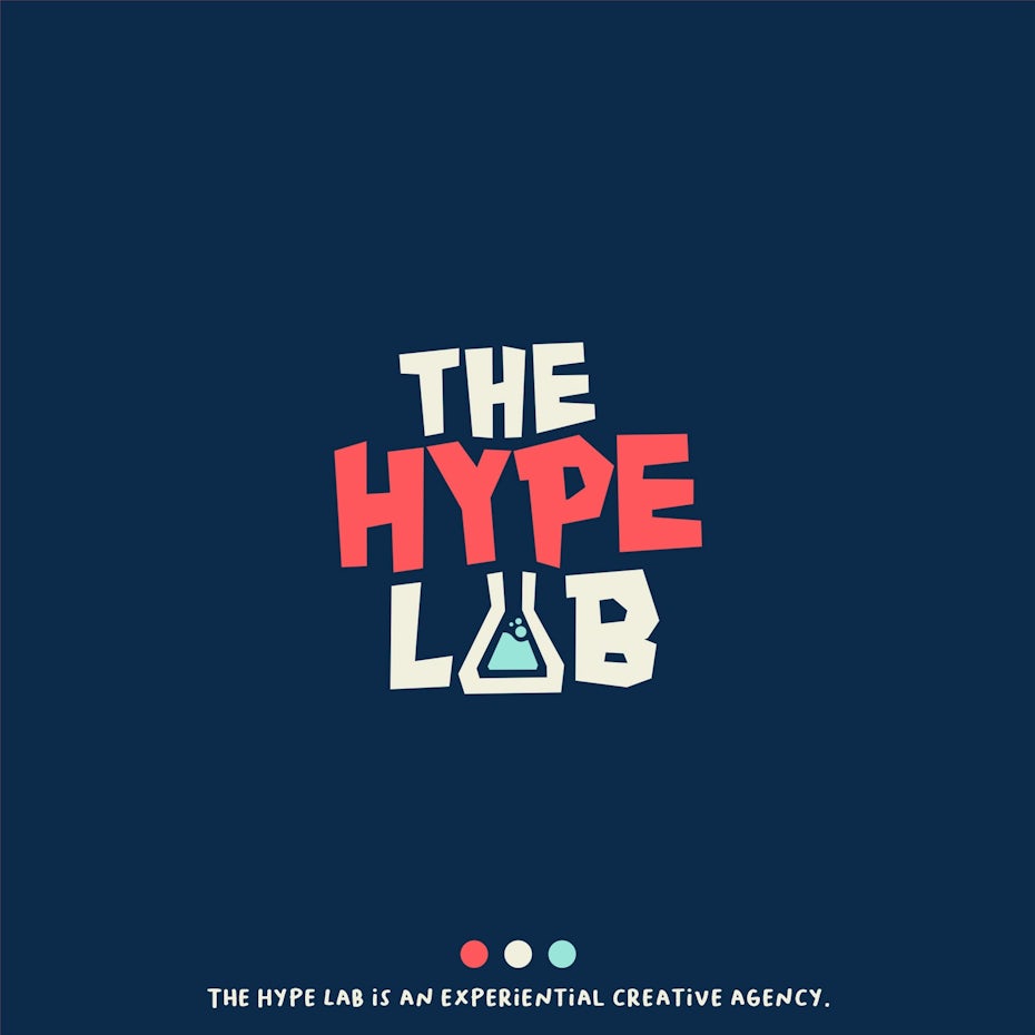 Hand-lettered logo design with uneven typography