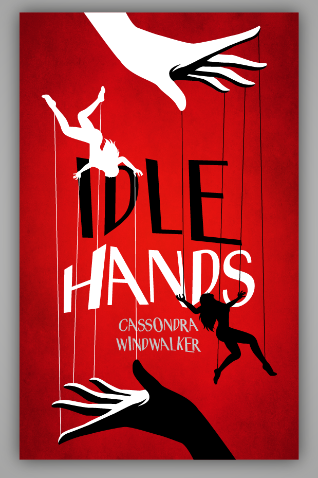 Red and black hand-lettered book cover with uneven typography