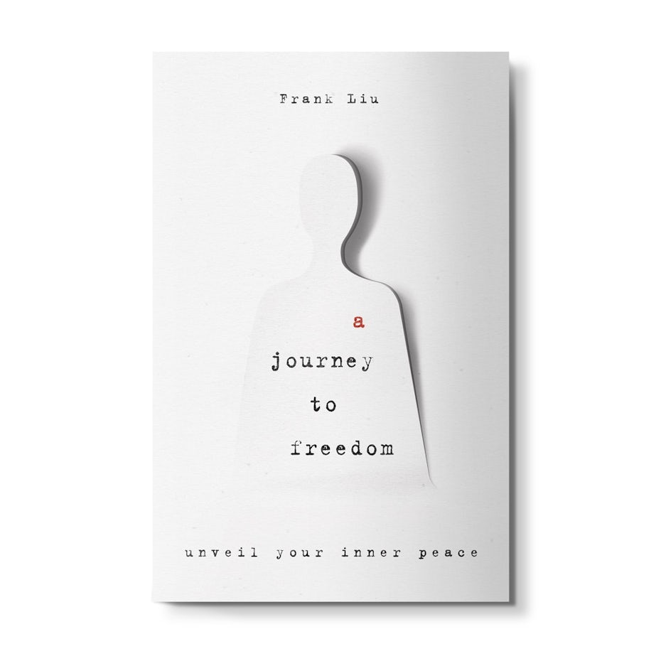White minimalist book cover design with typewriter font