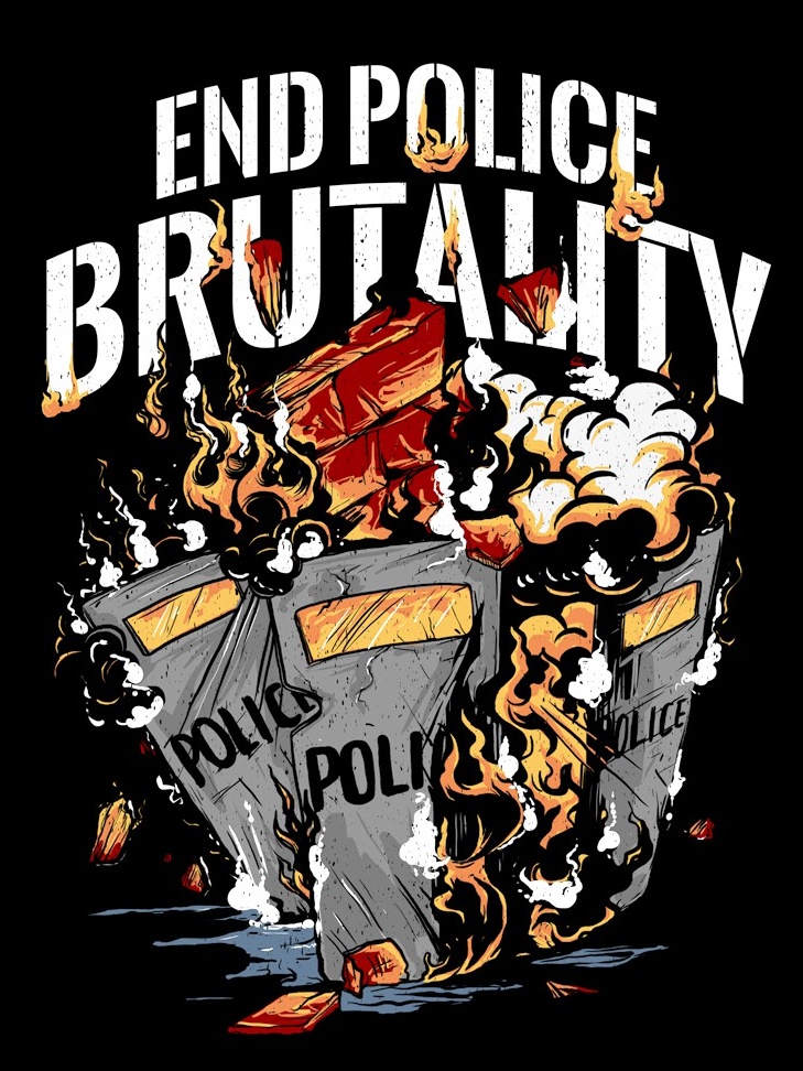 Illustrated T-Shirt Design Protesting Police Brutality