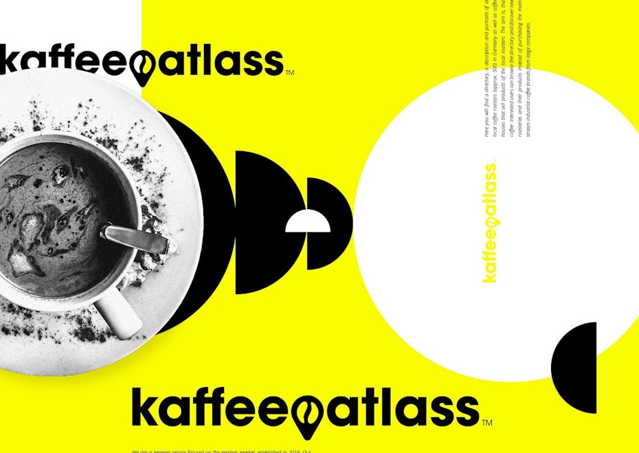 yellow, gray and black and white coffee website