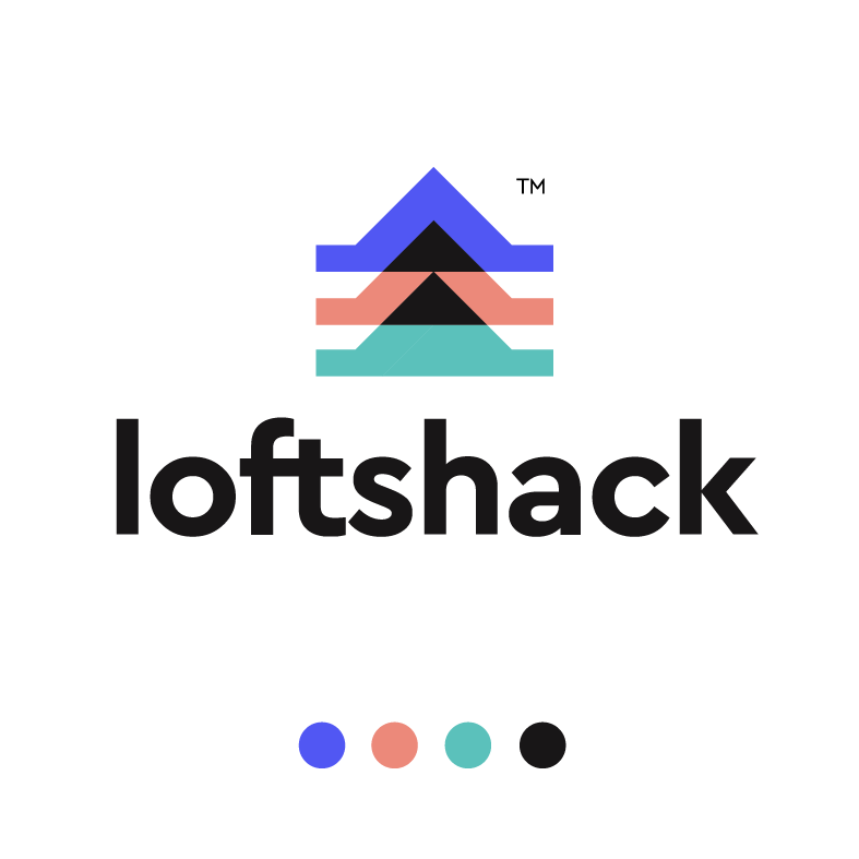 logo design trends example: Colorful abstract simple shapes logo design