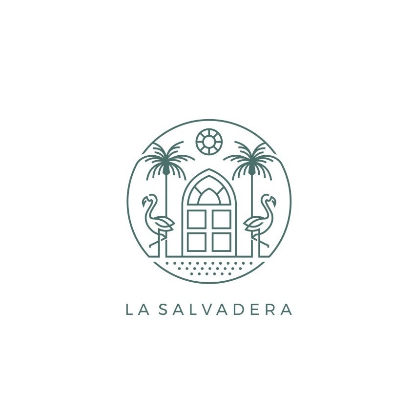 logo design trends example: Monoline symmetrical logo design for hotel