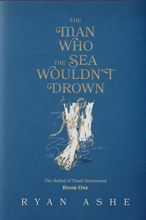 blue book cover with an image of a foot underwater