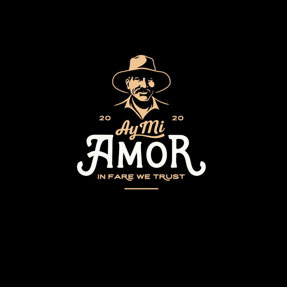 Hand-drawn portrait logo design for organic food company