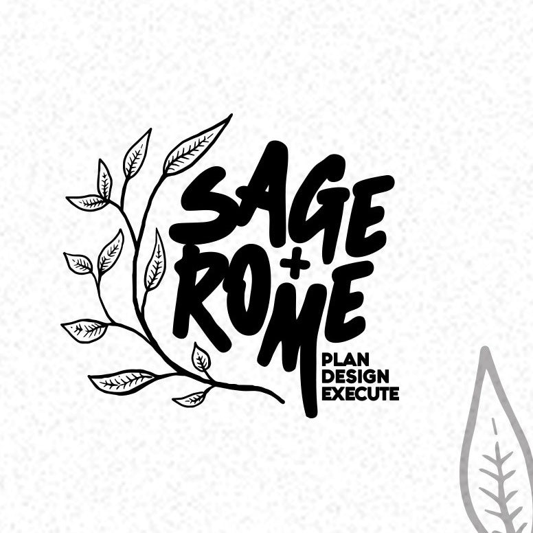 Hand-lettered logo design with uneven typography