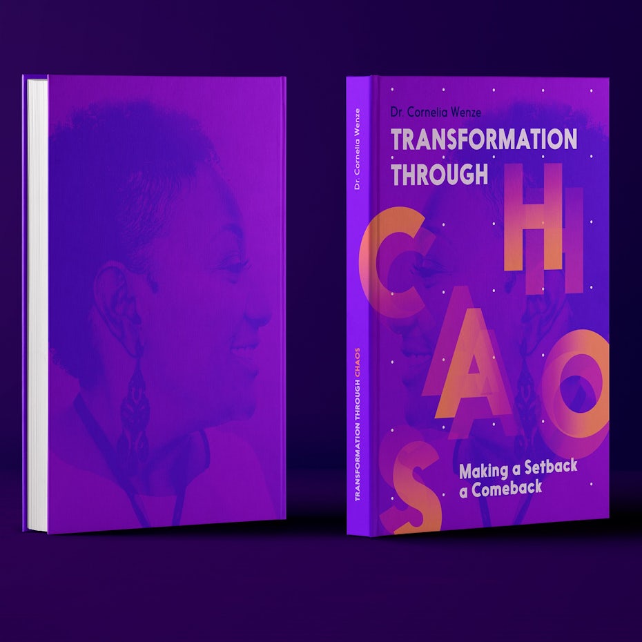 Tendencias de diseño gráfico inspiradoras: Diseño de portada de libro con gráficos de desenfoque de color