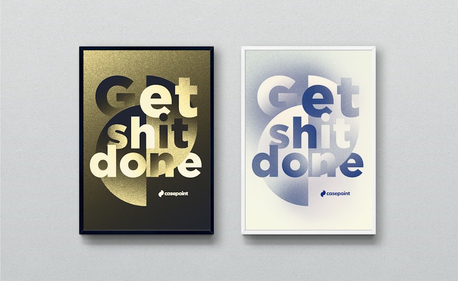 motivational poster design with grainy blur effect