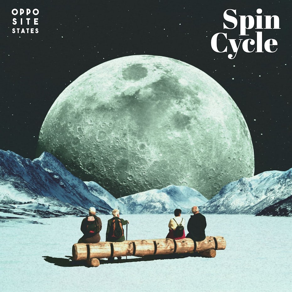 Surreal photo collage album cover