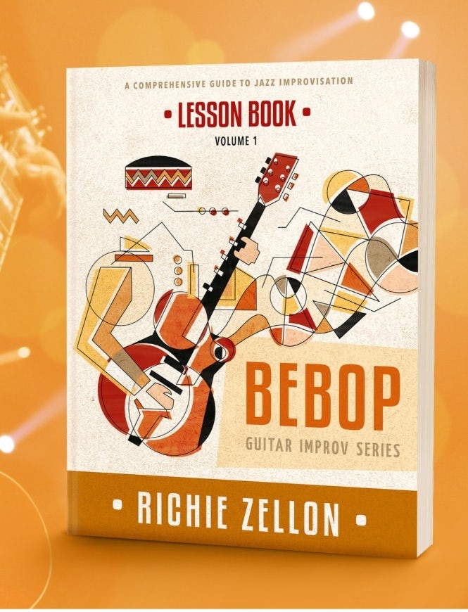 Abstract jazz style illustration for book cover