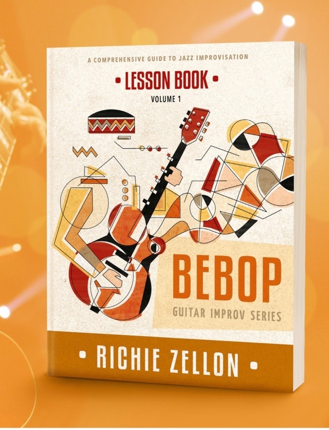 Abstract jazz style illustration for book cover
