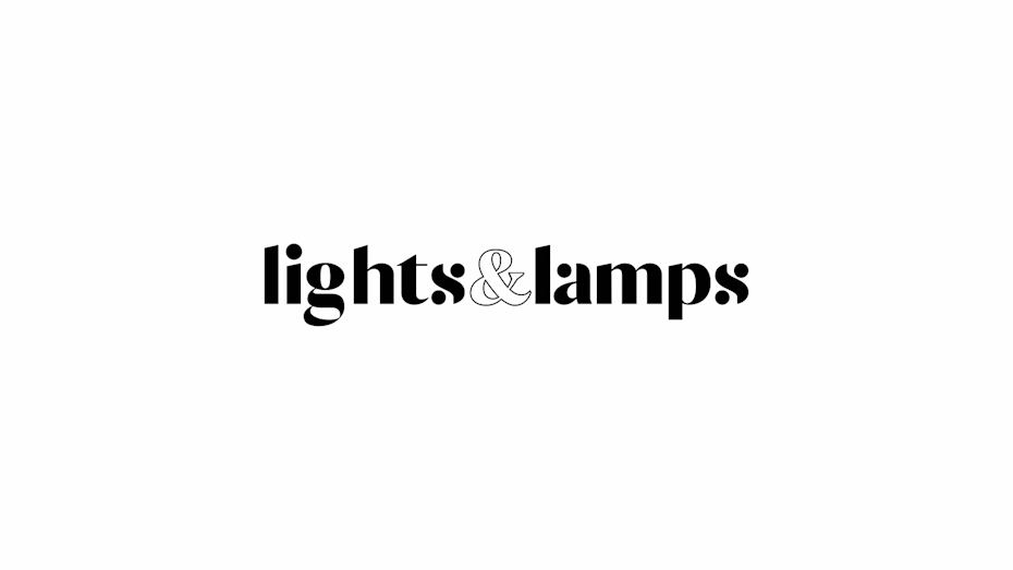 logo design trends example: Hand-lettering logo design for lamp company