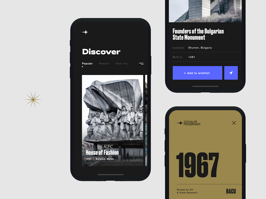 analogue app design trend example with newspaper look