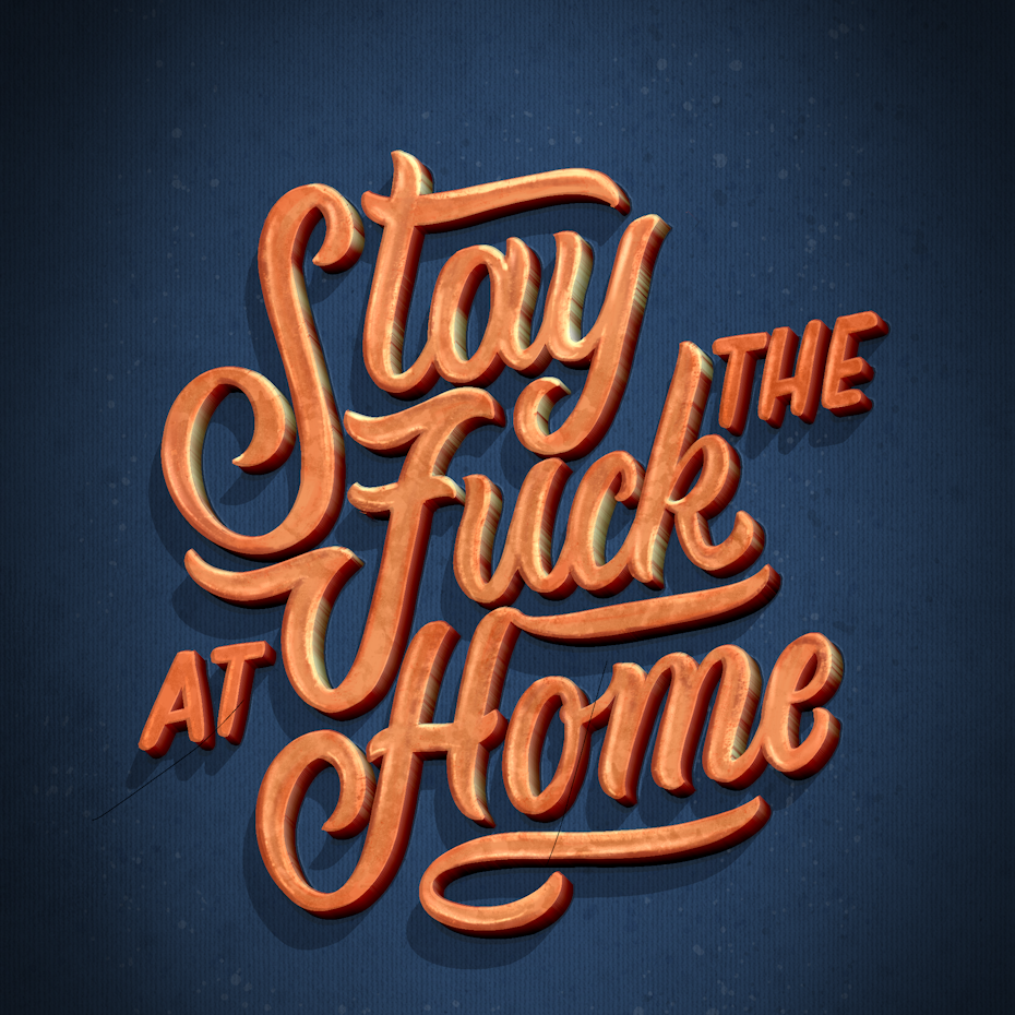 COVID pandemic themed hand-lettering