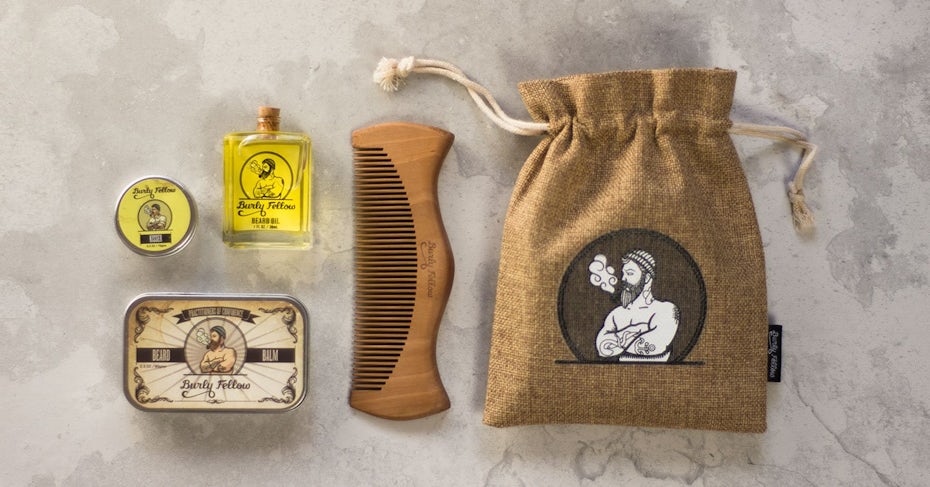 unique jute packaging for male grooming brand