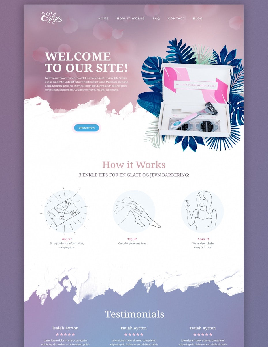 2021 ecommerce design trend example of best-sellers in visuals