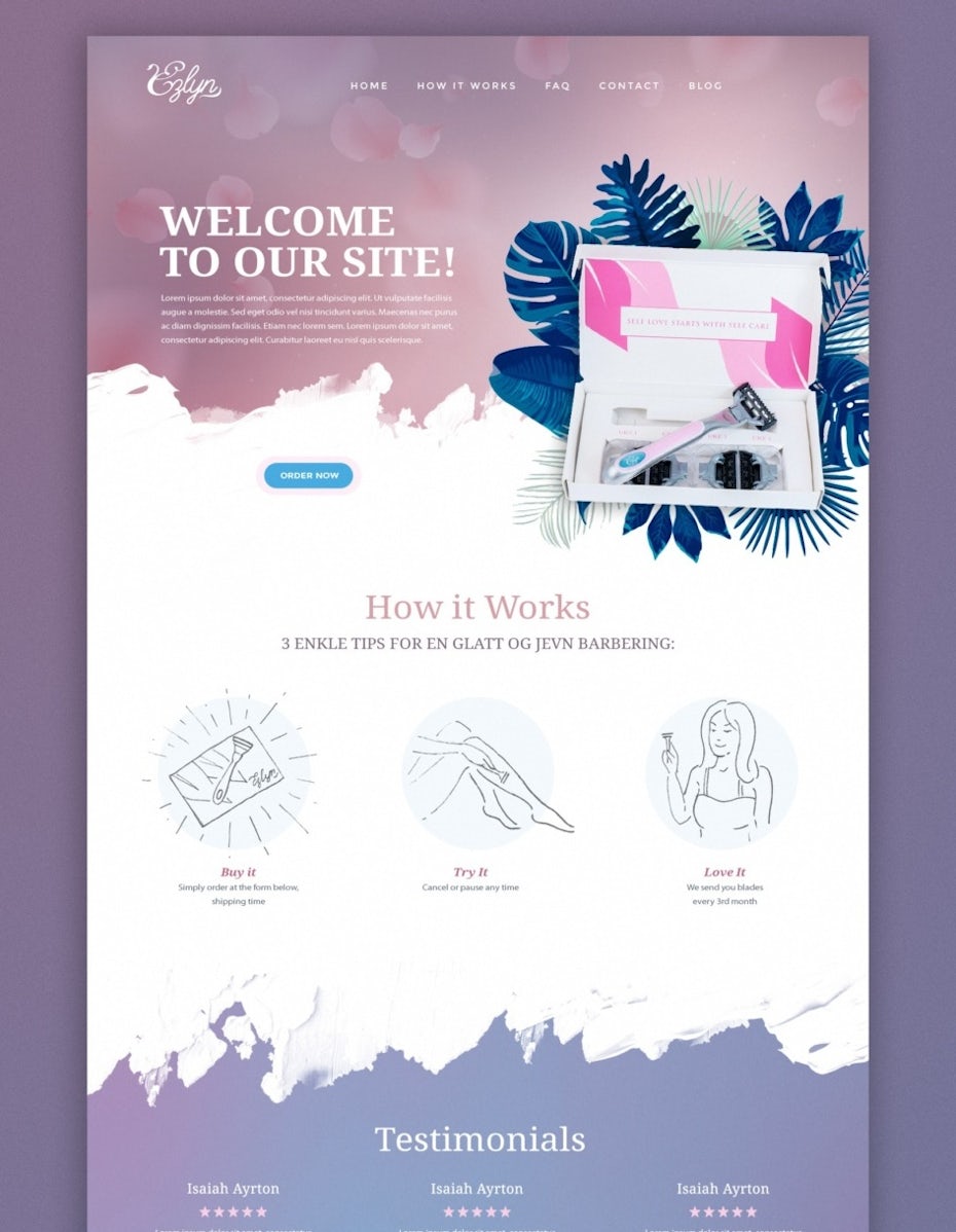 2021 ecommerce design trend example of best-sellers in visuals