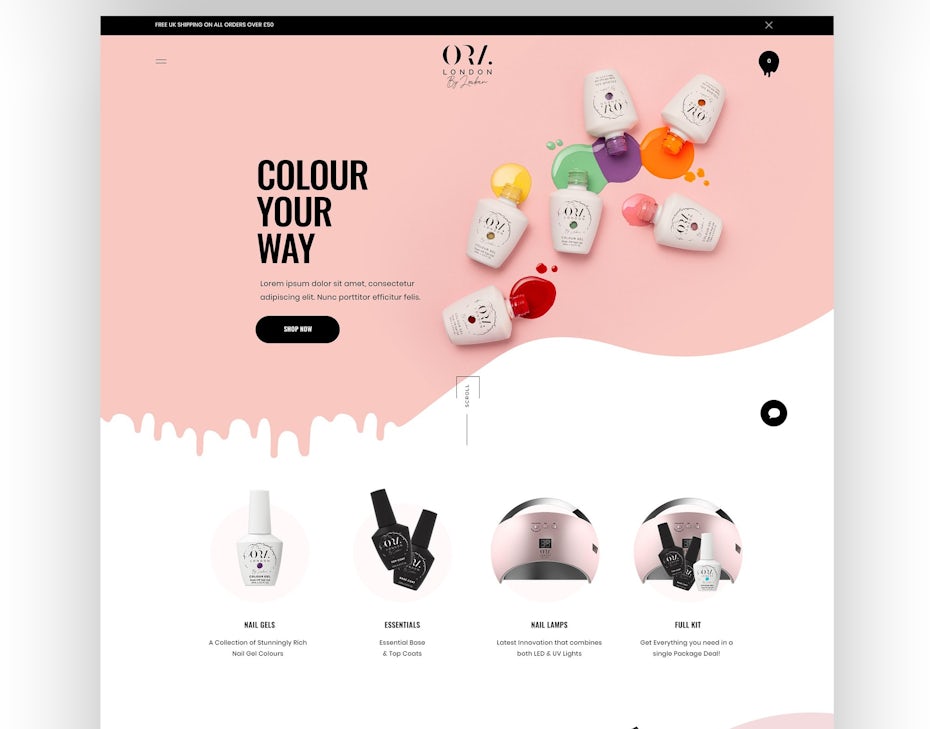 2021 ecommerce design trend example of best-sellers in visuals