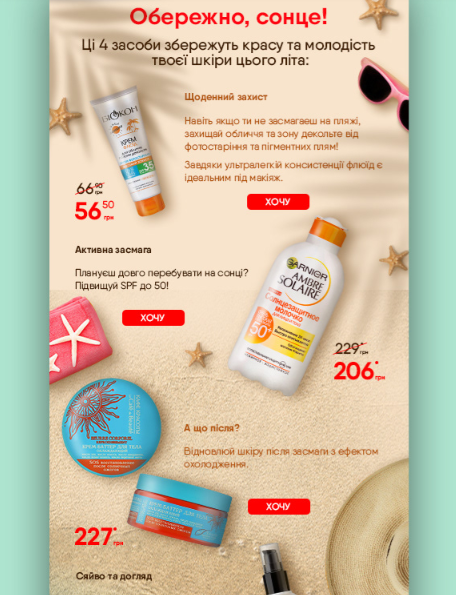 Email design trends 2021 example of single scroll with floating elements