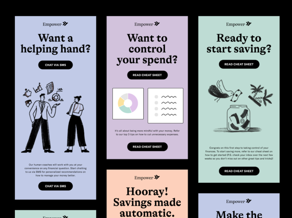 Email design trends 2021 example of centering on the reader