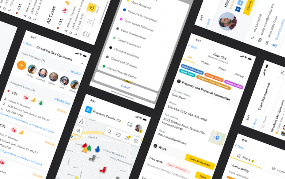 Work management collaboration UX app design