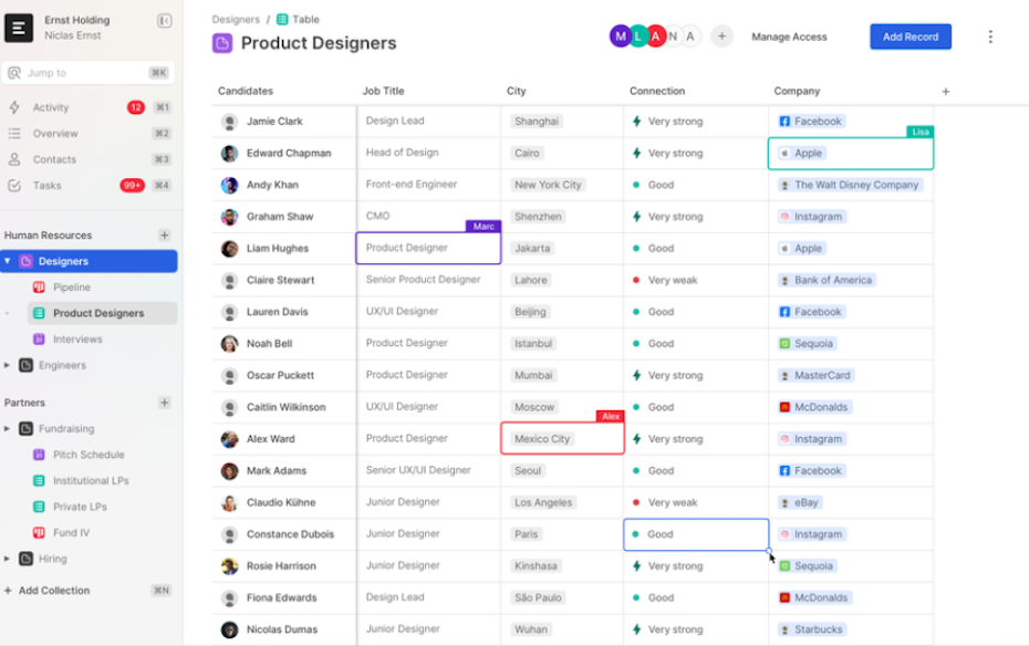 Product designer collaboration app UX design