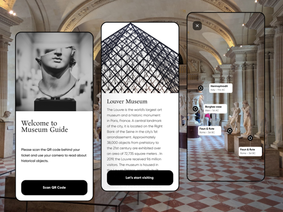 Camera AR app for museum tours