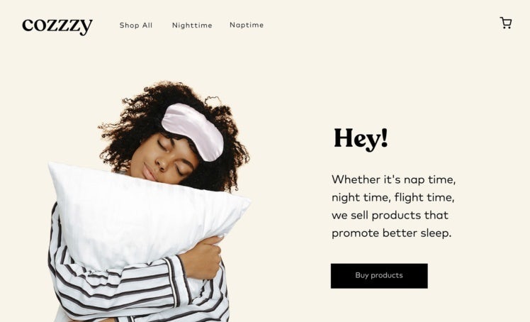 2021 ecommerce design trend example of neutral background colors