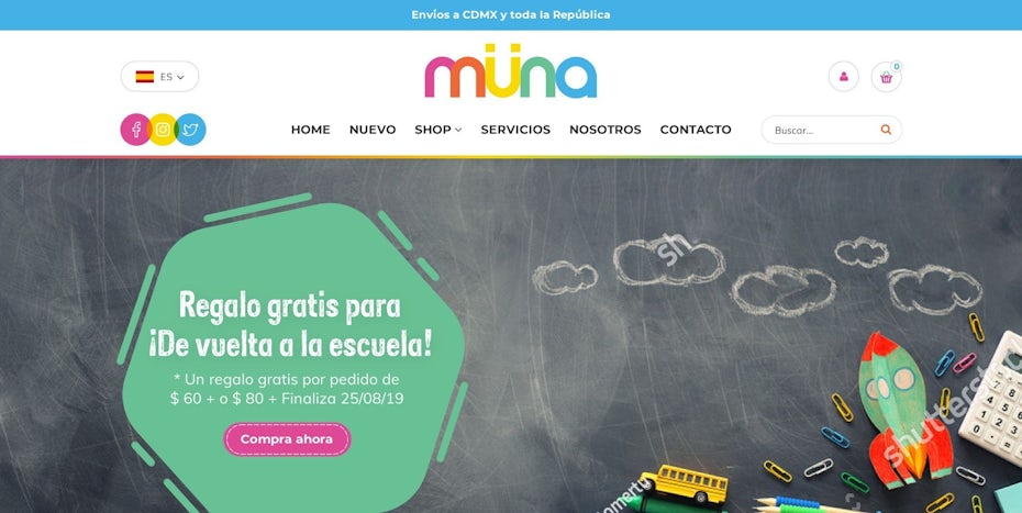 2021 ecommerce design trend example of pastel