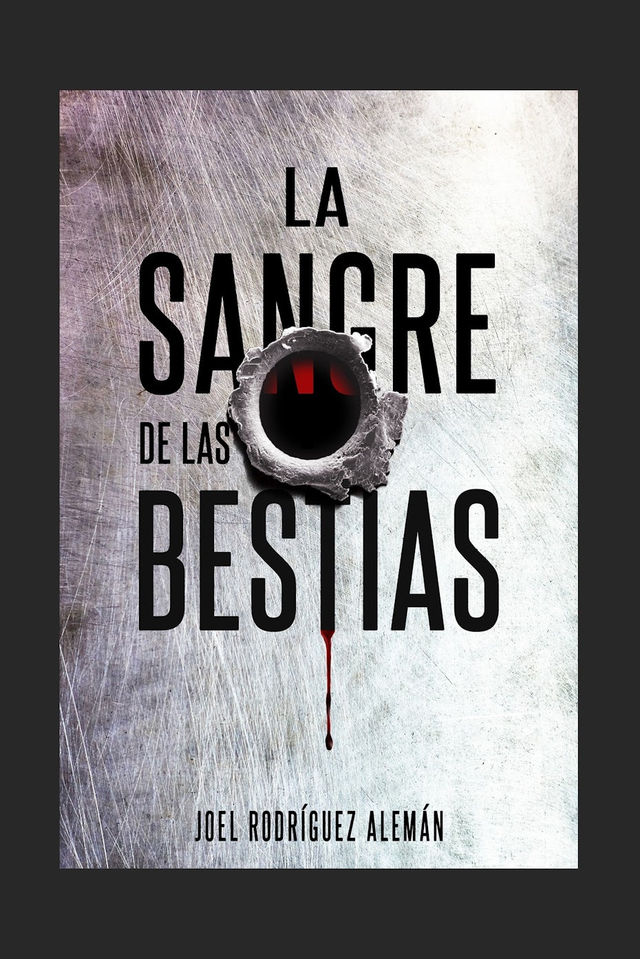 book cover with gun shot hole