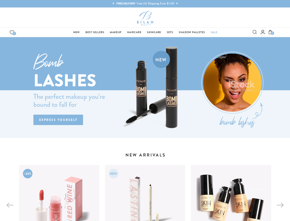 2021 ecommerce design trend example of pastel