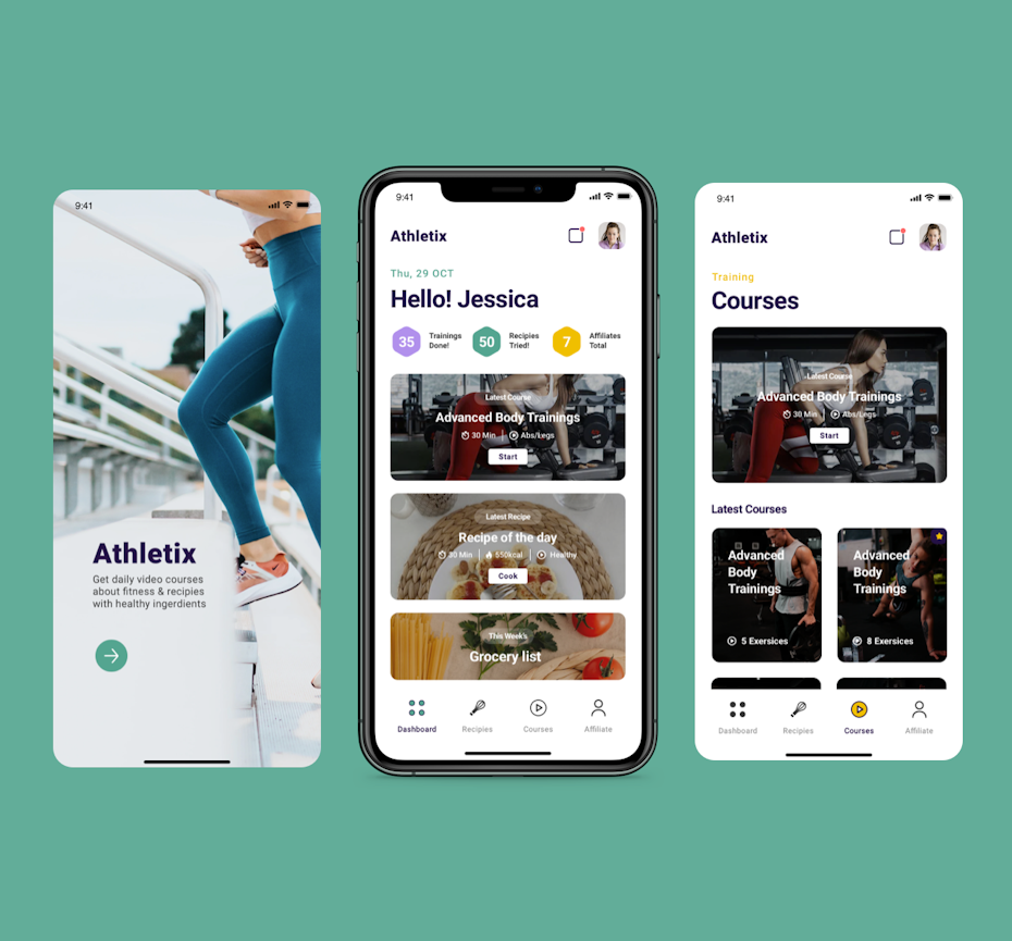 UX design for fitness individual learning app